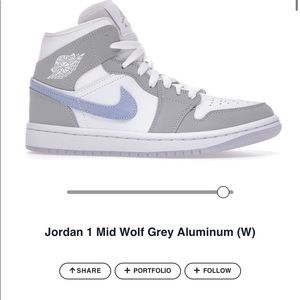 Jordan 1 mids wolf grey aluminum
